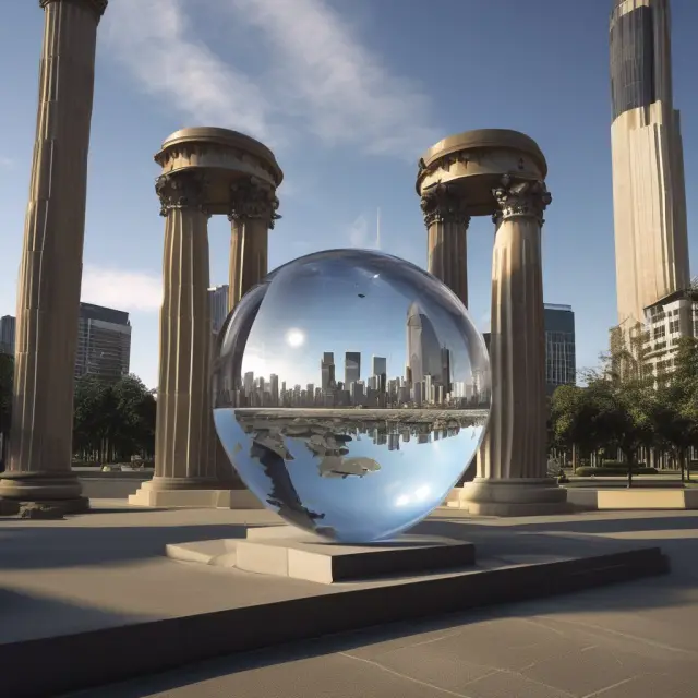 Prime banks supporting a crystal sphere representing the Bank Bill Swap Rate (BBSW) in the Australian financial market.