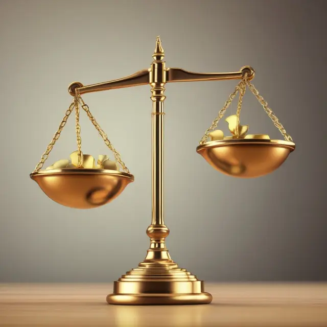 Golden scales with Tier 1 and Total Capital Ratios, representing a bank