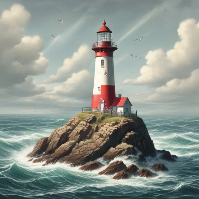 A beaming lighthouse symbolizing shareholders