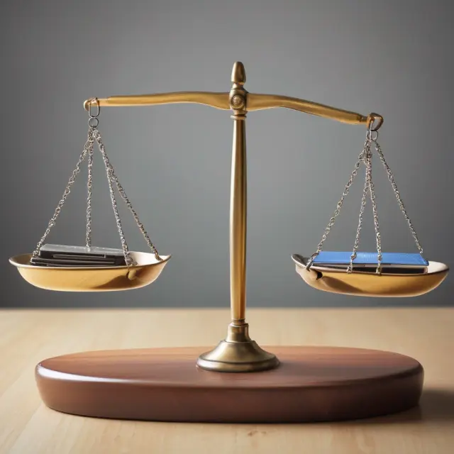 Image of two scales balancing secured loans (mortgage and car) against unsecured loans (credit cards and business lines).