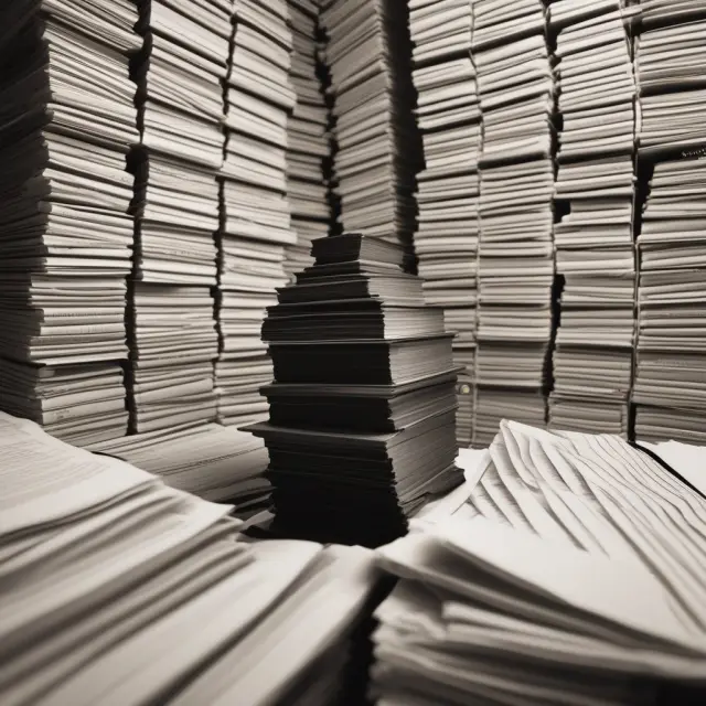 An oracle illuminating banking laws and regulations with a glowing lamp over piles of documents.