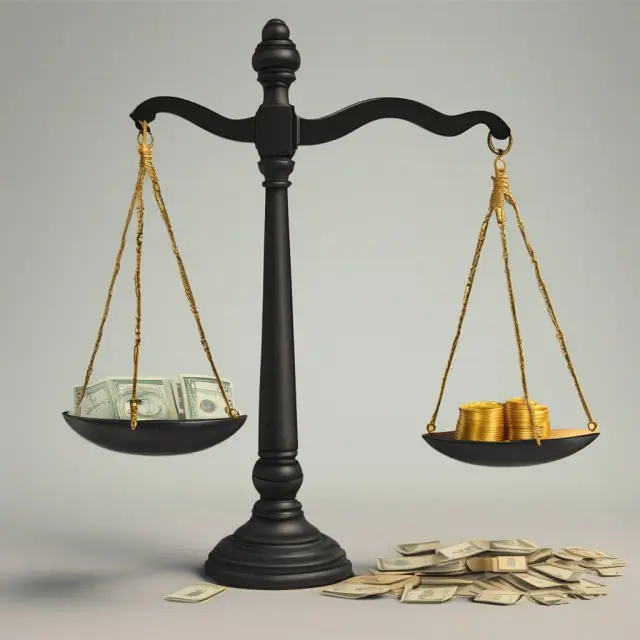 Two balanced scales represent Required Reserves and Excess Reserves, highlighting their roles in banking.