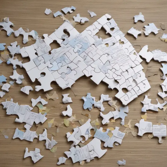 A meticulously pieced together bank statement, representing the completion of financial transactions and the resolution of discrepancies