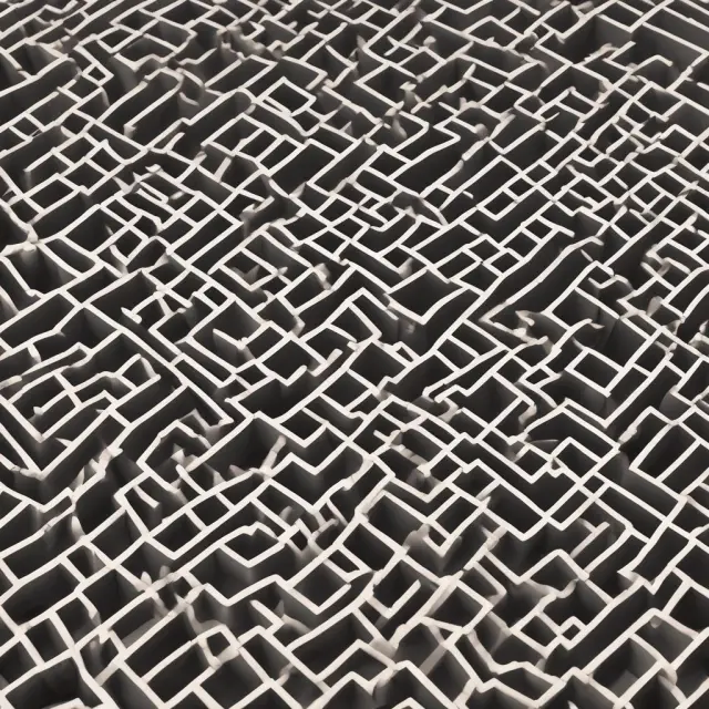 Maze symbolizing bank stress tests: Regulators navigate shifting obstacles to evaluate banks