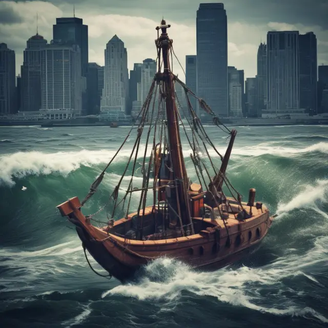 Bank drafts providing stability for international transactions and secure large payments, represented as an anchor securing a ship