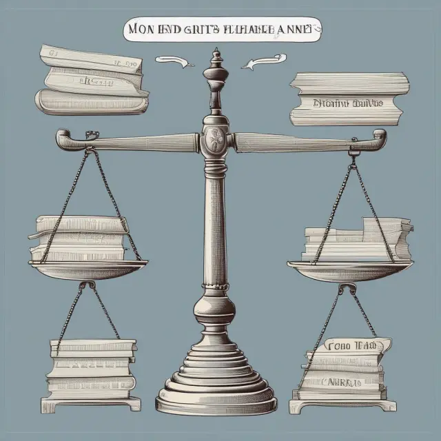 Two balance scales contrasting banker