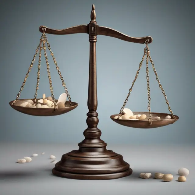 An accountant meticulously balances scales with bank statements, addressing discrepancies and maintaining financial accuracy.