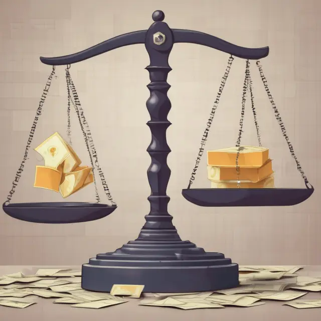 Balancing scales representing reconciled transactions and bank statements, promoting financial accuracy and preventing discrepancies