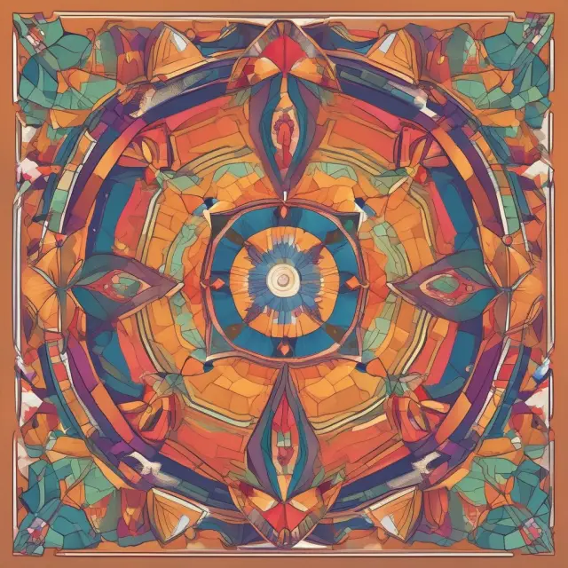 Vibrant image of a kaleidoscope revealing impressions, clicks, and conversions in a banner advertising scene