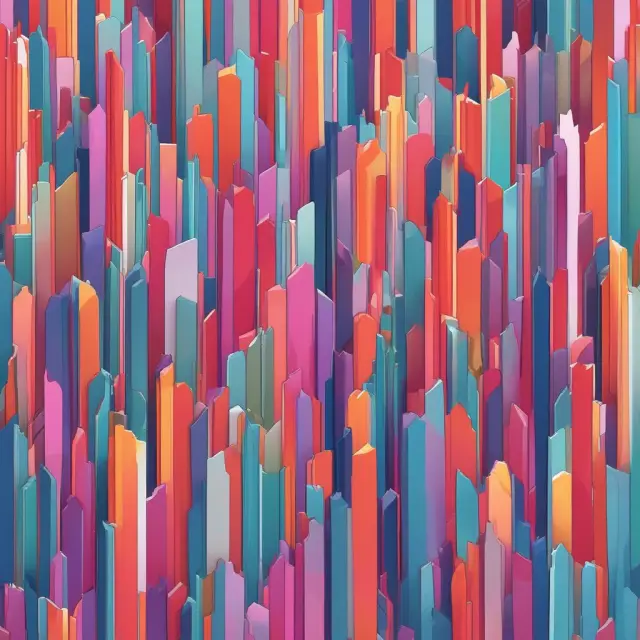 Bar chart revealing long-term market trends using color-coded bars for uptrends (green) and downtrends (red)