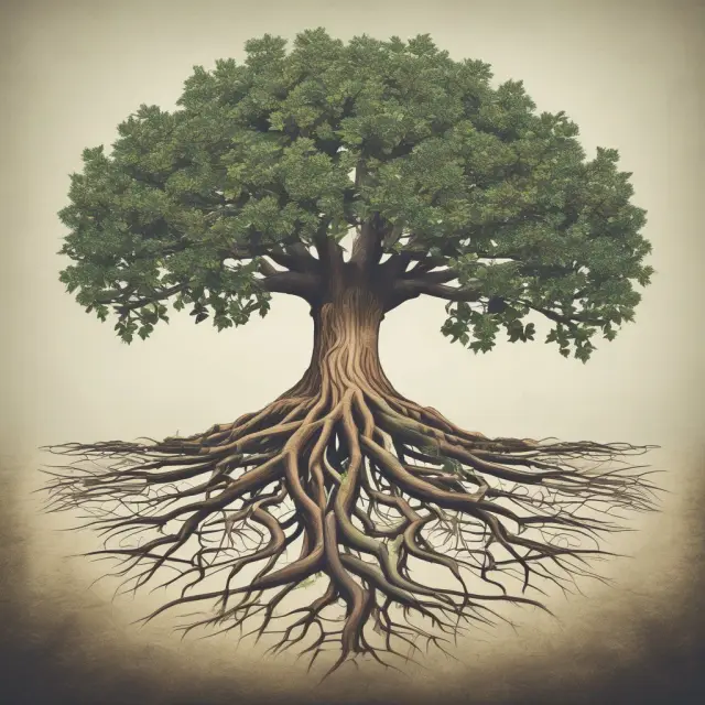 Tree symbolizes beneficiaries and settlor relationship, while tax advantages are depicted as fruit