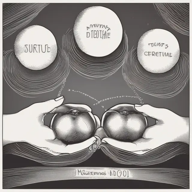 Three crystal balls labeled 