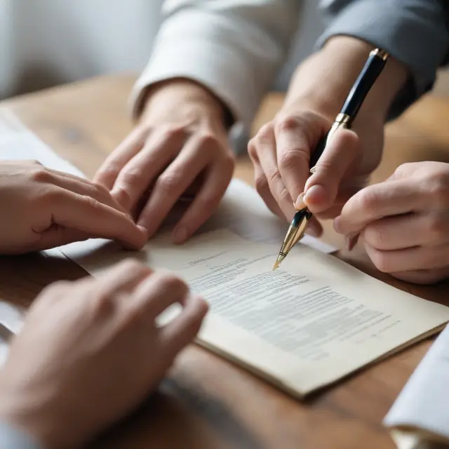 A settlor preparing and signing a trust deed while releasing assets to trustees for their beneficiary