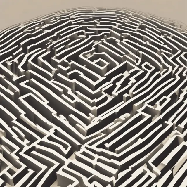 An elaborate maze symbolizing the complex challenges (financial, regulatory) that new businesses encounter when entering competitive industries