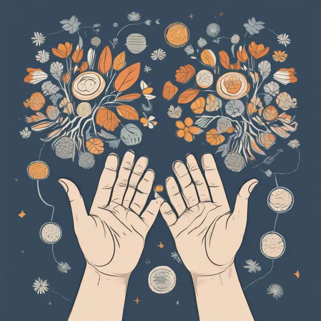 Hands exchanging goods in a barter trade, symbolizing networking and financial stability