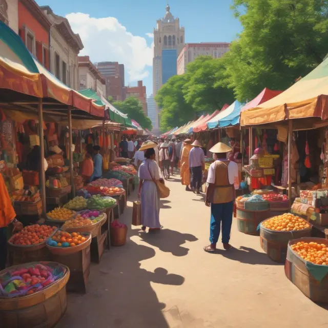 People exchanging unwanted items in a bustling bartering market, illustrating the benefits of individual trades.