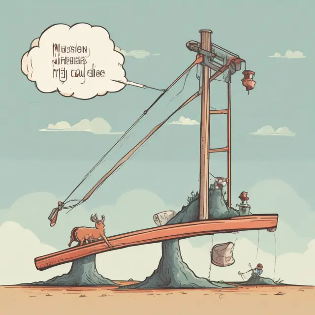 A seesaw represents fluctuations in inflation, with higher price levels (base year) affecting comparisons to subsequent years