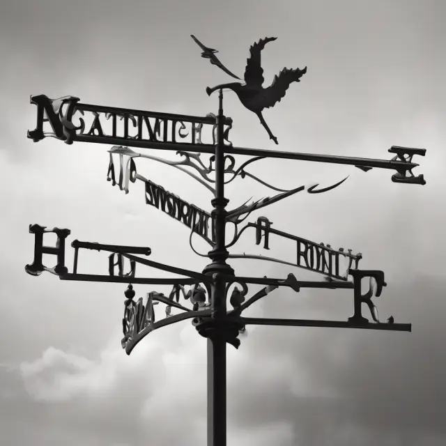 Weather vane illustrating the base effect