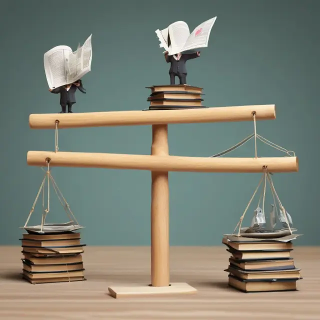 A scale with weights for education, skill sets, and competition balanced around a pointer representing base pay rates.