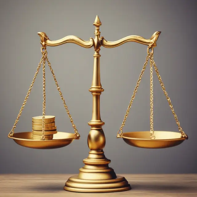 A golden scale balanced by two hourglasses represents base pay for hourly and salaried employees