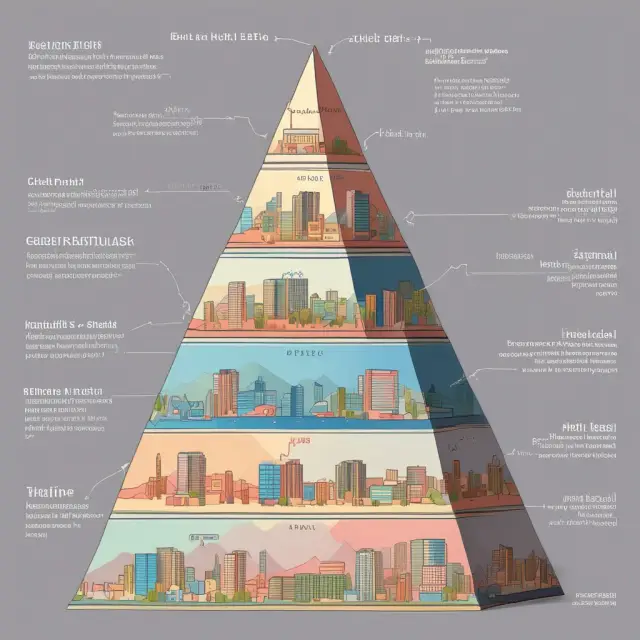 A pyramid of financial assets, with government bonds at the base (0%) and derivatives on top (100%), representing Basel I
