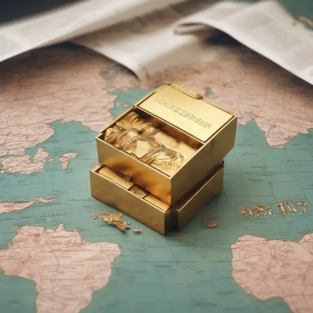 An 8% golden brick next to a global map, illustrating Basel I