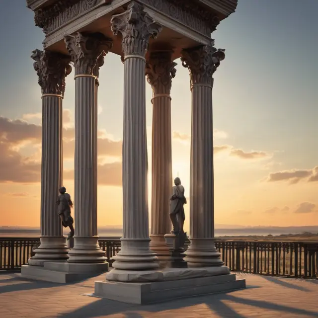 Three sturdy pillars representing Basel II