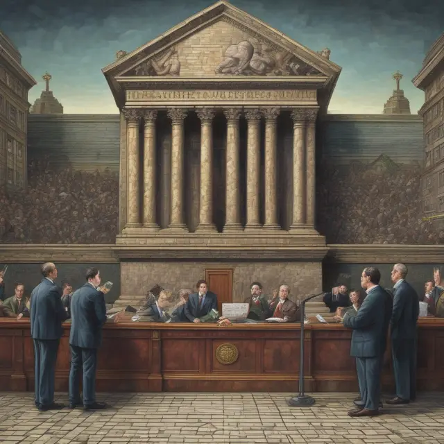 Institutional investors examining various bank mosaics under Basel II regulations, emphasizing transparency and risk management