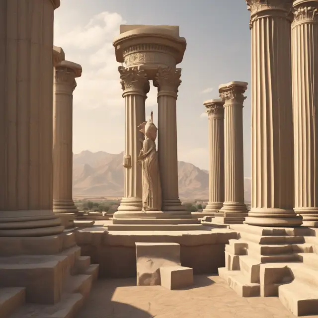 A sturdy pillar supporting a financial chart, symbolizing the importance of setting baselines for measuring progress and assessing performance.
