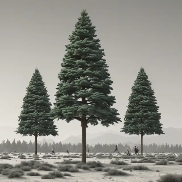An evergreen tree rooted in stable baselines amidst a fluctuating financial terrain