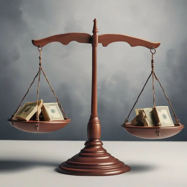 A balance scale holding Tier 1 and Tier 2 capital blocks versus RWAs, representing Basel III