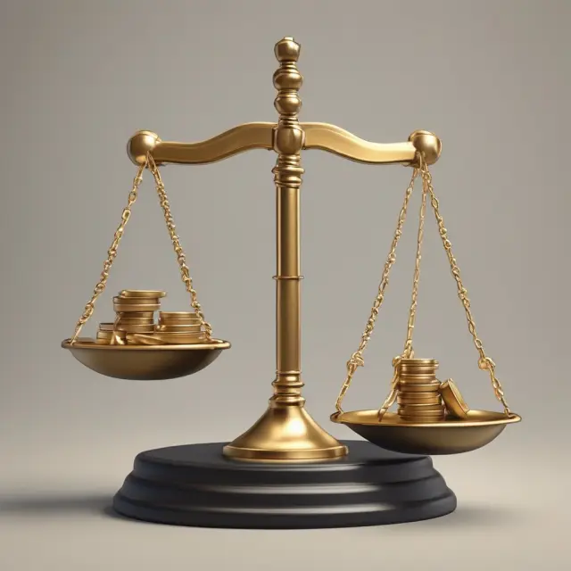 Golden scale illustrating banks imposing interest rates using basis points