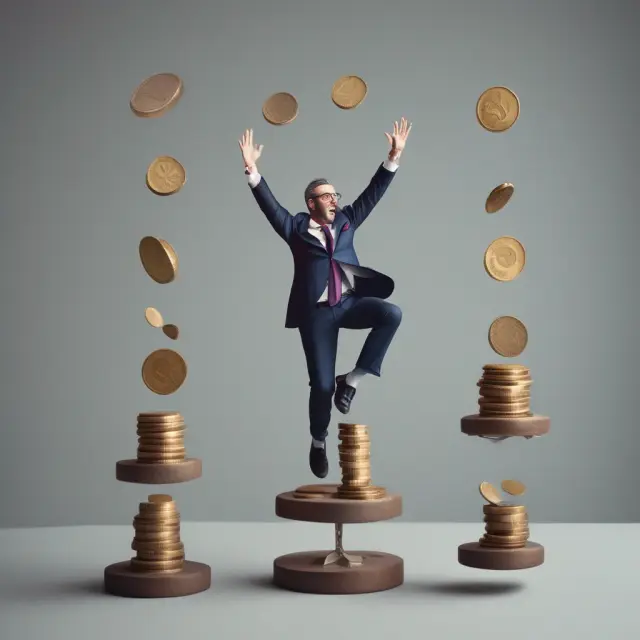 Person juggling three coins symbolizing interest rate risk, basis risk, and currency risk to illustrate effective risk management strategies.