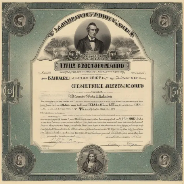 A vintage bearer bond hidden within an old chest, symbolizing the potential value of discovering financial treasures from the past