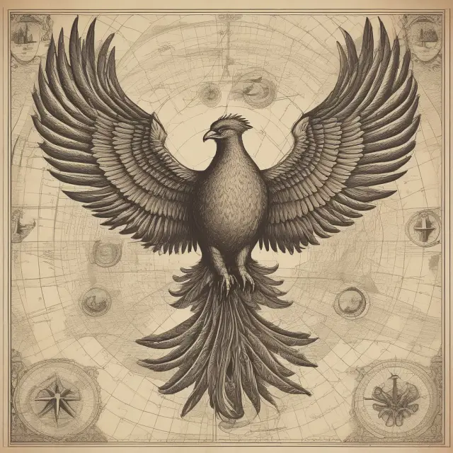 A mythical phoenix rises above a world map filled with bearer share symbols, representing the transformation of investment practices.