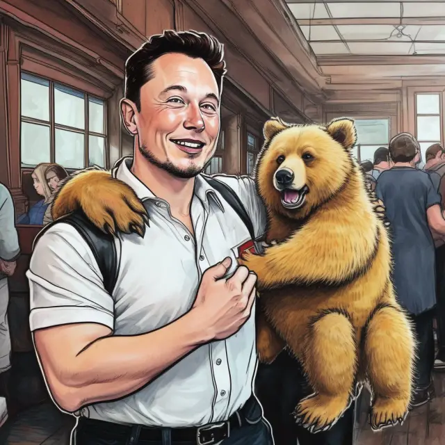 Elon Musk extending a golden hand, grabbing Twitter shares during an unsolicited bear hug offer
