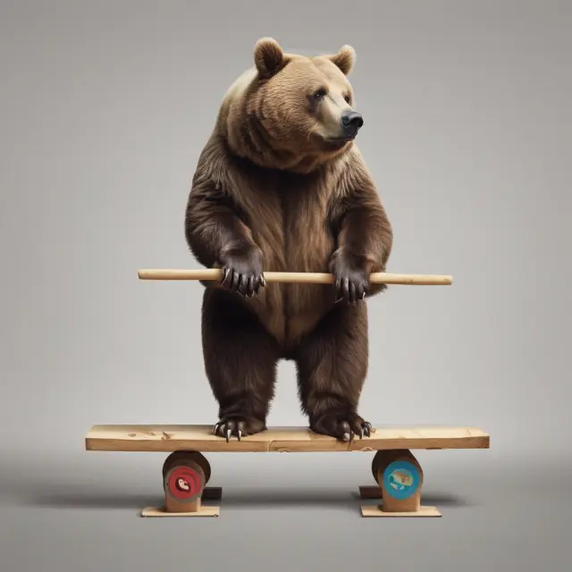 Two put options on a seesaw symbolizing the potential for early assignment in bear put spread strategies