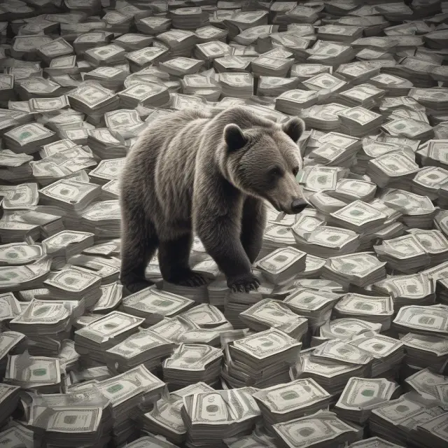 An image of bear put spread, showing two overlapping puts supporting a stock below, symbolizing potential profit growth