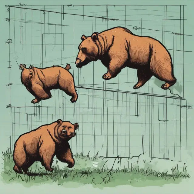 Image of a jungle gym depicting bear call spread strategy, with profit potential represented by one side and loss potential on the other. Stock price balances the setup.