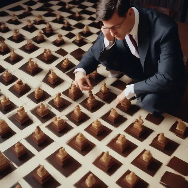 A behavioral economist sits at the regulation chessboard, strategically nudging pieces representing market design and consumer protection towards optimal decisions for a thriving financial ecosystem.