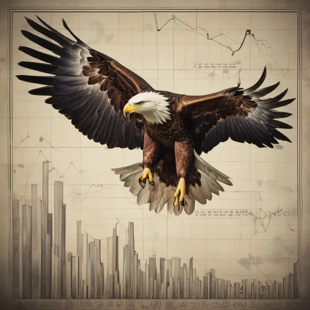 An eagle carrying a financial chart illustrates the impact of behavioral finance on the future of the financial industry
