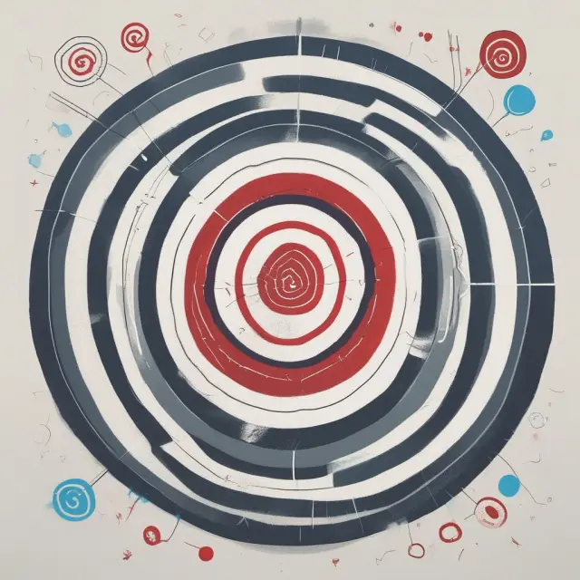 Image of a person skillfully shooting digital arrows at social media and LinkedIn logos, symbolizing successful targeted online marketing