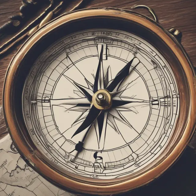 An investor holds a compass, with various indexes represented as stars guiding their investment journey