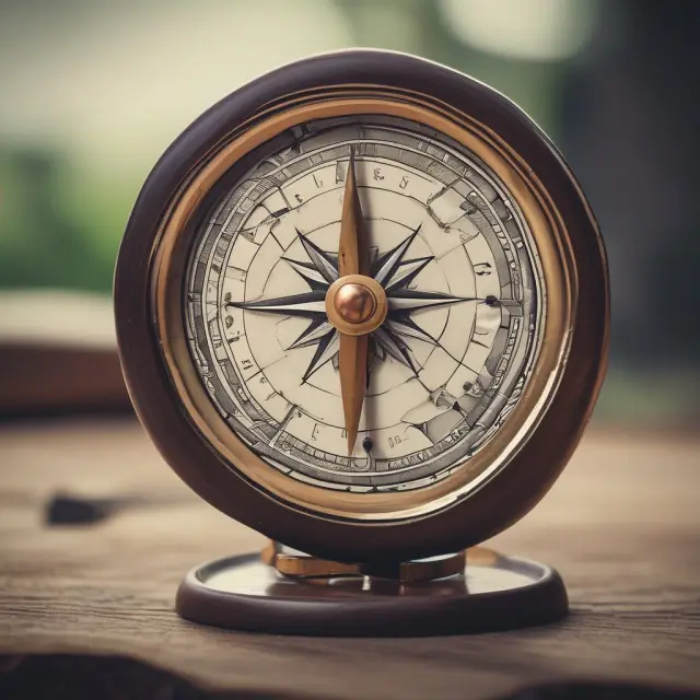 A compass with benchmark indexes as cardinal directions, helping investors navigate investment landscapes