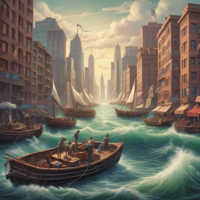 A family arriving on American shores, evolving into a successful Wall Street broker amidst the stormy stock market crash of 1929, ultimately finding calm financial waters.