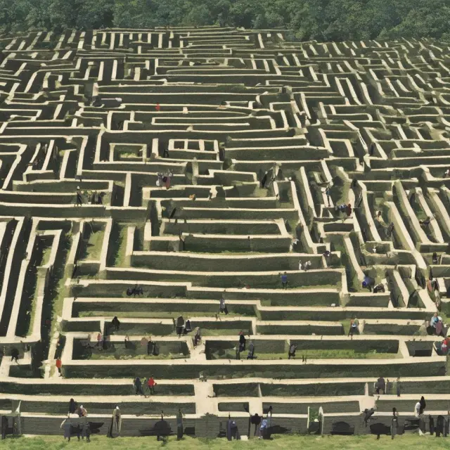 An intricate maze symbolizes Bernie Madoff