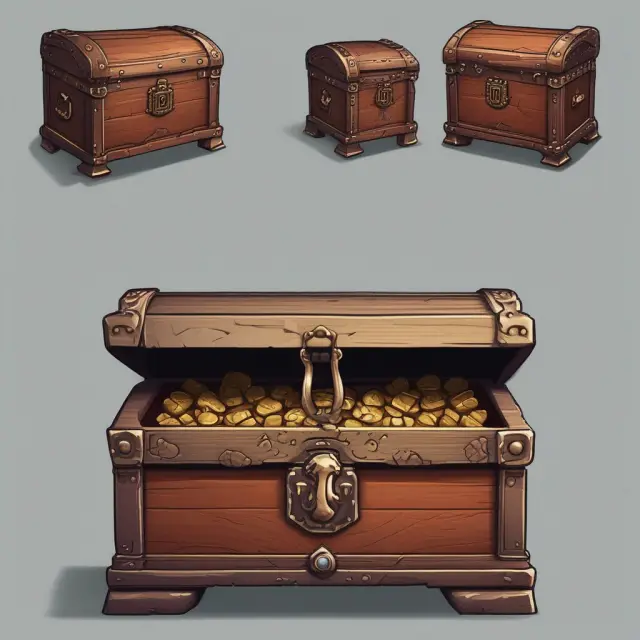 Negotiation scene featuring a table, opposing parties, and a hidden treasure chest as the powerful best alternative to a negotiated agreement (BATNA)