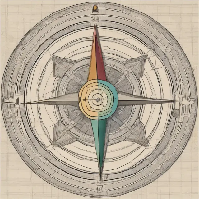 A compass with an ethical logo at its center, symbolizing best practices for corporate governance in the business world.