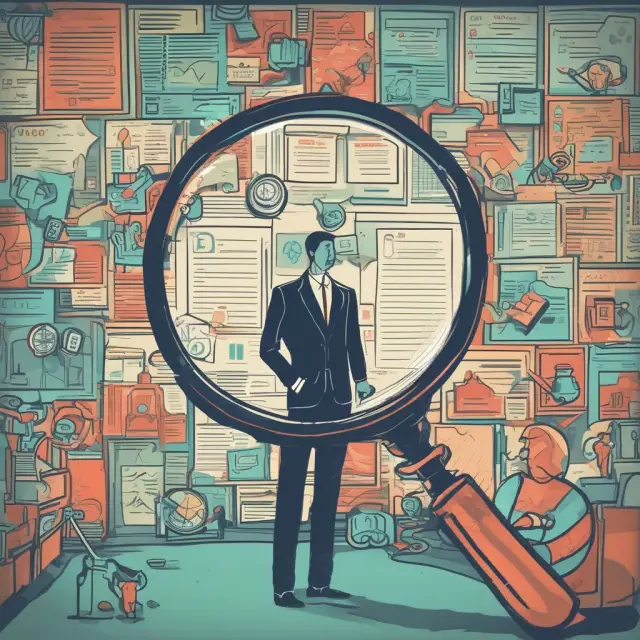 Visualization of public Berhad (BHD) companies adhering to strict financial reporting standards, represented by a magnifying glass.