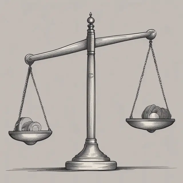 Visualizing bid-ask spreads as two scales in balance, with labels for bid and ask prices reflecting market dynamics